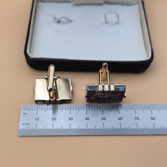 Swank Discus Thrower Cuff Links B789 - Picture 5 of 6